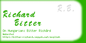 richard bitter business card