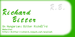 richard bitter business card